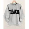 3 İplik Gri Teach Baskılı Unisex Sweatshirt