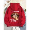 3 İplik Kırmızı Mace A Cup Baskılı Unisex Hoodie