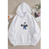 AĞIRLIK KALDIRAN DONALD DUCK BEYAZ 3 İPLİK KAPŞONLU SWEAT