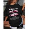 BEZZY RACING PEMBE ARABA  BASKILI UNİSEX OVERSİZE %100 PAMUK PENYE KUMAŞ