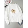 BULUT İÇİNDE EJDERHA 3 İPLİK BEYAZ SWEAT