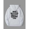 DONT TRIP OVER 3 İPLİK BEYAZ KAPŞONLU SWEAT