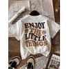 ENJOY THE LITTLE THINGS BASKILI UNİSEX OVERSİZE %100 PAMUK PENYE KUMAŞ