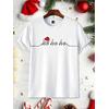 HO HO HO  BASKILI UNİSEX OVERSİZE %100 PAMUK PENYE KUMAŞ
