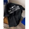 I LOVE MY COUGAR GIRLFRIEND BASKILI UNİSEX OVERSİZE %100 PAMUK PENYE KUMAŞ