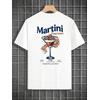 MARTINI ESPRESSO  BASKILI UNİSEX OVERSİZE %100 PAMUK PENYE KUMAŞ