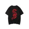 Red Dragon Baskılı Siyah T-Shirt 