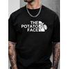 THE POTATO FACE BASKILI UNİSEX OVERSİZE %100 PAMUK PENYE KUMAŞ