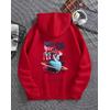WASH KIRMIZI 3 İPLİK KAPŞONLU SWEAT